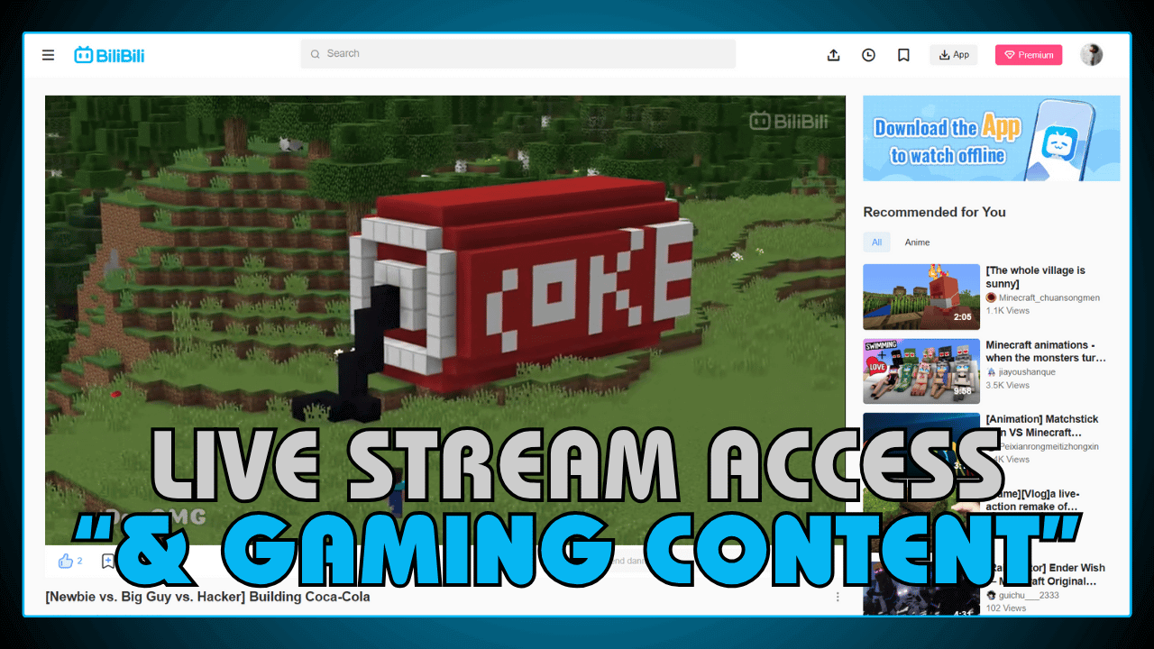 Live Stream Access and Gaming Content