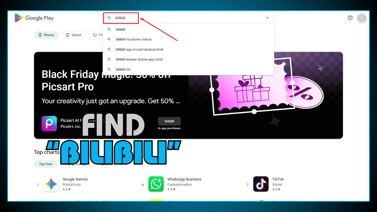 Find Bilibili