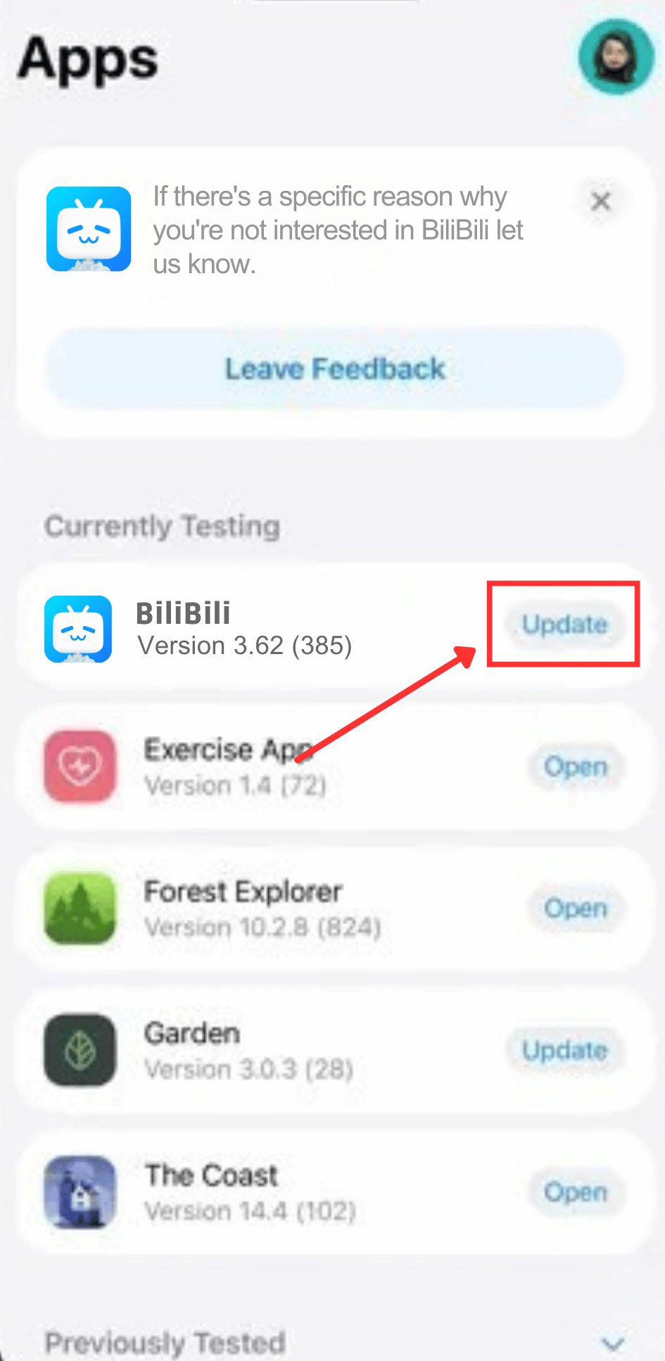 Update Beta