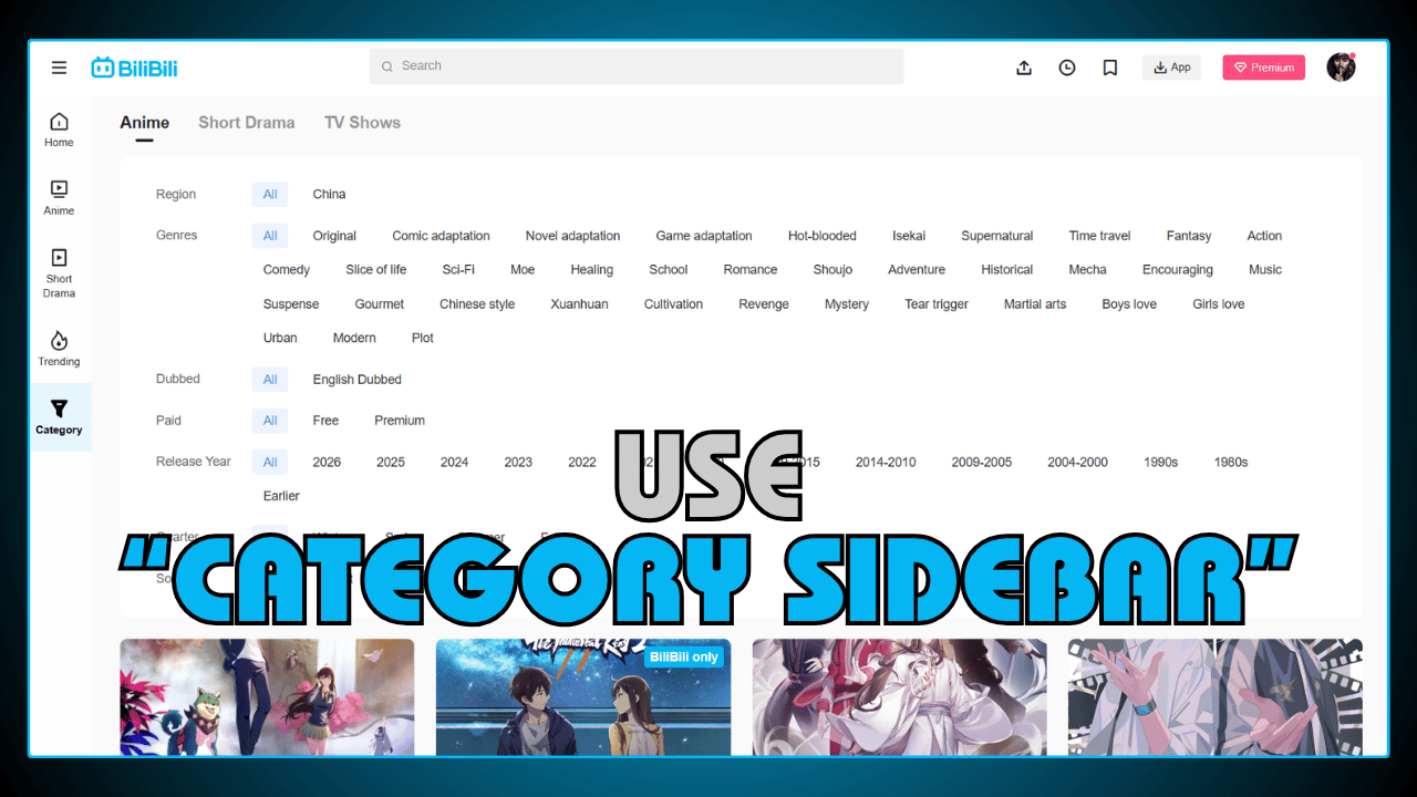 Use Category Sidebar