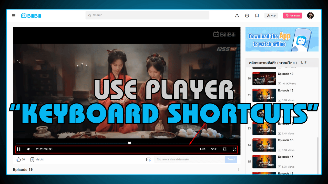 Use Player Keyboard Shortcuts on Desktop